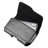 Étui de ceinture en cuir avec clip et fermeture magnétique pour iPhone 17 16 15 14 13 Pro Max et Samsung