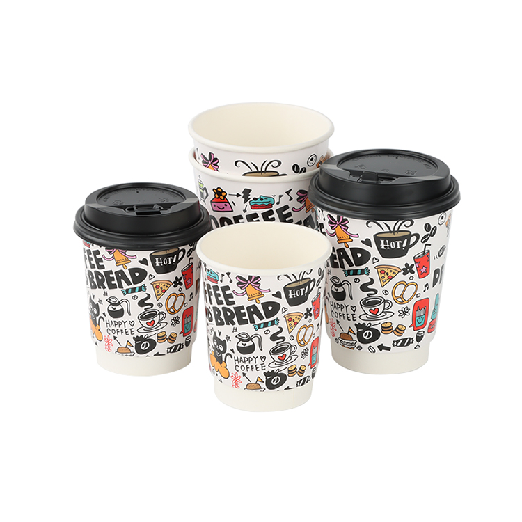 Custom Hight Double Wall Paper Cup High Quality 12oz Food Beverage Cup Coffee