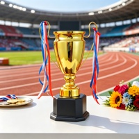 Coupe de trophée en métal en gros, avec logo personnalisé, pour compétition sportive, récompense, souvenir premium pour cérémonie, événement, célébration