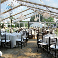 Tente de réception transparente de luxe pour mariages et événements en extérieur 10x20m 20x20m