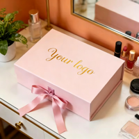 Individuell Bedruckte Premium Faltbare Geschenkbox aus Festem Papier mit Luxuriösem Banddesign und Geprägtem Klebeband-Verschluss
