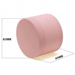 Wholesale 63mm Pink Rubber Paint <b>Herb</b> <b>Grinder</b> 4-Layer Smoking Crusher <b>Grinder</b> Custom logo - Product Image 5