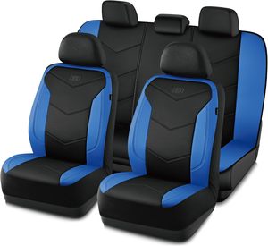 Housse de siège avant en <span class=keywords><strong>cuir</strong></span> <span class=keywords><strong>Skechers</strong></span> avec mousse à mémoire de forme, 2 pièces, compatible avec les airbags, ajustement universel pour SUV/vans/berlines/voitures/camions, gris - Product Image 6
