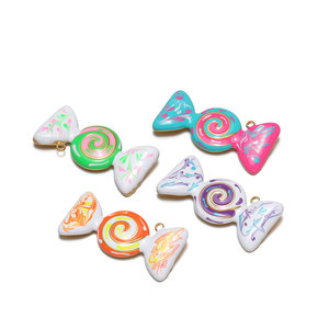 Custom Bulk Non Tarnish 14k 18k Gold Plated 316L Stainless Steel Pendant Candy Charms for Necklace <b>Bracelet</b> Jewelry Making - Product Image 1