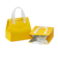 Sac fourre-tout portable en papier d'aluminium non tissé sac isotherme extérieur à emporter thermique étanche isolé petit sac isotherme personnalisé