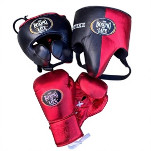 Nuevos Guantes de Boxeo Negros y Rojos 'No Boxing No Life', Profesionales, de Cuero Genuino, Ligeros, para Entrenamiento y Sparring, con Cordones - Product Image 1