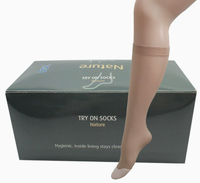 Chaussettes jetables courtes extensibles couleur chair et blanches, 36/60/72 paires en boîte pour essayage de chaussures en magasin, vente en gros