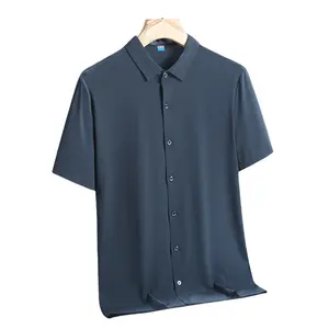 Camiseta Polo informal de manga larga de mezcla de algodón con cuello en V para hombre OEM bordado personalizable en blanco al por mayor