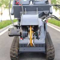 Mini-chargeuse compacte sur chenilles avec grappin, composants de base en acier Q345B de haute qualité pour la construction et l'agriculture