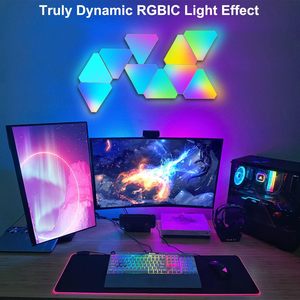 Tam giác LED tấm ánh sáng kết nối cổng thực rgbic chơi game đèn cho chơi game thiết lập thông minh Đèn tường cho phòng ngủ ứng dụng điều khiển - Product Image 6