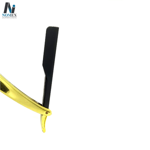 Rasoir droit de barbier à lame unique, soins personnels, non jetable pour hommes, emballage personnalisé, offre de bois de santal doré - Product Image 4