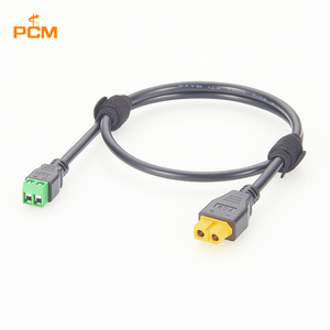 Amass XT60 母头转 2 针无焊螺丝端子适配器电缆 18AWG，适用于机器人储能太阳能控制模型 - Product Image 1