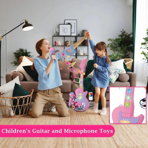 Guitarra de Juguete Kpop Demon Hunters con Luces <span class=keywords><strong>y</strong></span> Micrófono, Reproductor de Música para Niños <span class=keywords><strong>y</strong></span> Niñas, Gran Venta - Product Image 4