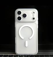 Coque de téléphone magnétique mate douce pour la peau pour iPhone 17 Pro Max, protection antichoc avec compatibilité de charge sans fil