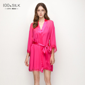 Precio al por Mayor, Conjunto de Dos Piezas de Seda de Morera, Camisón Sexy y Bata de Lujo, Tela de Seda Mumi 19 - Product Image 2