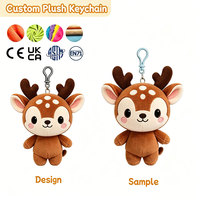 Porte-clés animal en peluche personnalisé professionnel pendentif à breloque de sac mignon pour les cadeaux de couple 10cm-30cm personnalisez votre propre conception