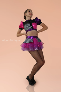 Vêtements de danse pour filles Crop Top Stage Boutique Sequin Fringe Jazz/ Tap Dance Wear Girls Dance Leotard for Performance - Product Image 4