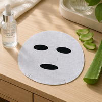 Masque facial sec en Lycell, 100% fibre Tencel, matériau naturel, doux et respectueux de la peau, masque facial sec