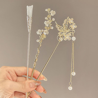 Épingle à cheveux chinoise de Style ancien chaud doux Cheongsam chignon épingle à cheveux coiffure fleur gland nouvelles épingles à cheveux chinoises pour femmes filles