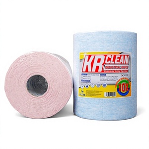 Rollo de Toallitas Ecológicas No Tejidas para Cuartos Limpios, 30x30cm, 320 Hojas, Blancas, para Muebles, Balcón/Terraza, KRClean OEM - Product Image 1