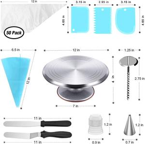 Fournitures de décoration de gâteaux : Ensemble de 700 outils de pâtisserie avec moules à charnière, niveleur de gâteau, plateau tournant et autres outils et fournitures - Product Image 4