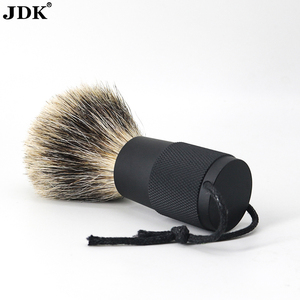 JDK 1PC <strong>UK</strong> Market Hot Silver Tip Badger Shaving <strong>Brush</strong> Black Color Metal Handle <strong>Beard</strong> <strong>Brush</strong> With Private Label - Product Image 5
