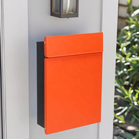 Nouveau design de boîte aux lettres murale en acier et métal pour décoration extérieure commerciale tige de verrouillage galvanisée étanche pour courrier d'appartement