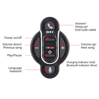 Control Remoto Bluetooth para Manillar de Motocicleta, Botón Inalámbrico para Medios, Contestador de Llamadas Telefónicas, Asistente de Voz para Montaje en Manillar de Bicicleta