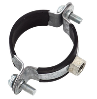 Collier de serrage en O pour tuyau de 63 mm avec vis M8, en acier au carbone de haute qualité, à démontage rapide, avec revêtement en caoutchouc, support de tuyau en acier, OEM, robuste
