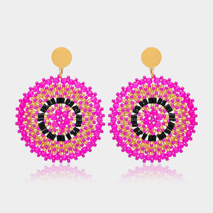 Pendientes de Cuentas Coloridas de Moda para Mujer, Joyería para Usar <span class=keywords><strong>en</strong></span> Vacaciones de <span class=keywords><strong>Verano</strong></span> <span class=keywords><strong>en</strong></span> la Playa, Pendientes Colgantes Estilo Bohemia - Product Image 5
