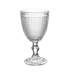 Goblet Goblets 320ml Goblet Wine Glasses Water Glass Pressed Clear Glass Goblets