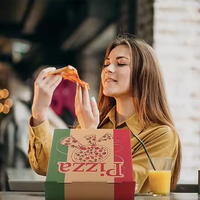 Boîtes à pizza en gros boîte en carton ondulé imprimée personnalisée boîte d'emballage en carton pour pizza