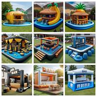 Kiosque-bar gonflable d'extérieur pour les fêtes d'été, équipement de jeux aquatiques pour piscine et plage