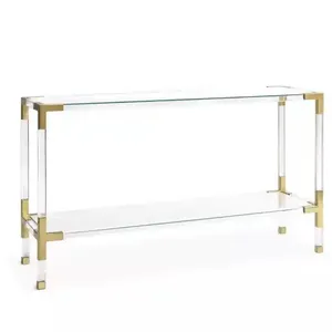 Factory Directly Wholesale Assembly Acrylic Console Table Rectangular SideTable Furniture for living room