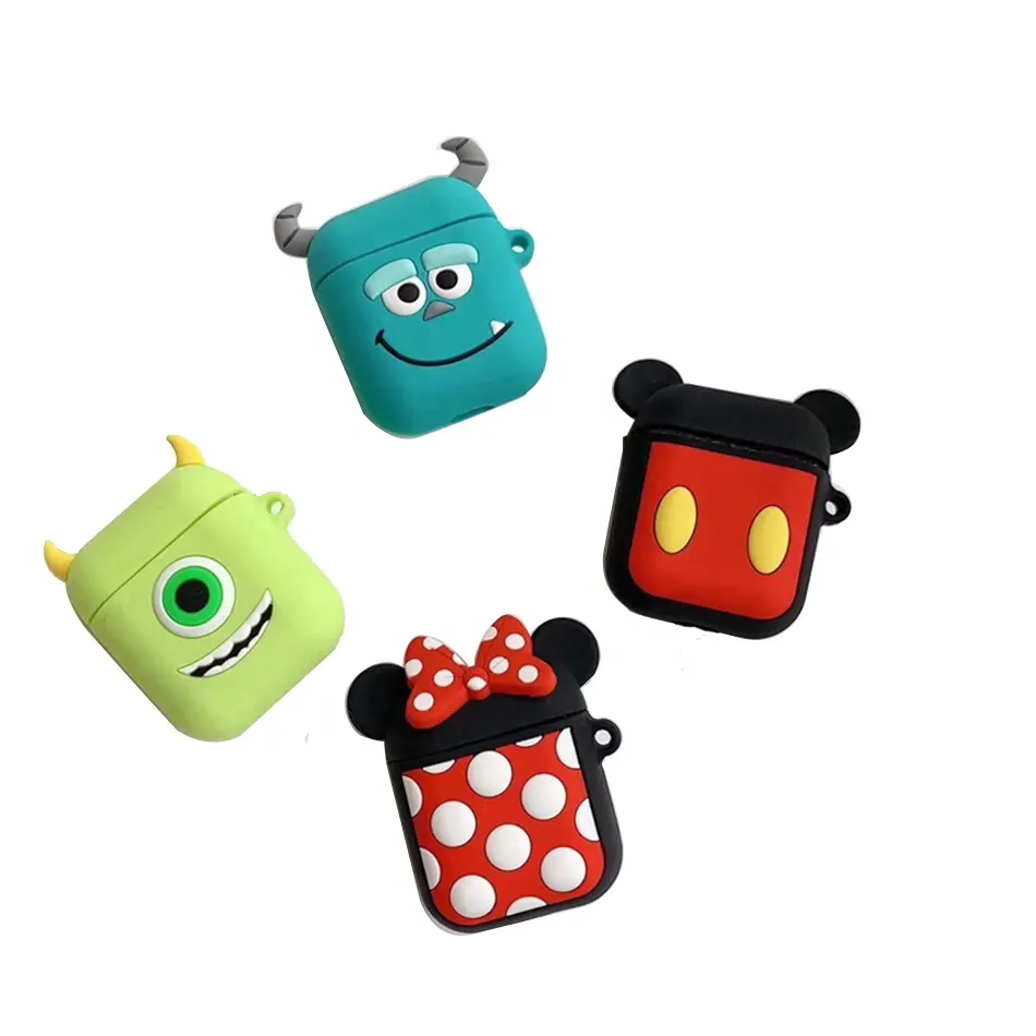 3D Funny Clear Cute Cartoon Silicone Case For Apple Airpods