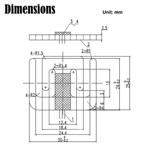 Sensor de pesaje de lámina de acero de puente medio MLC800B CZL902 50kg-30x25x2.5mm de cama única para medición de fuerza - Product Image 6