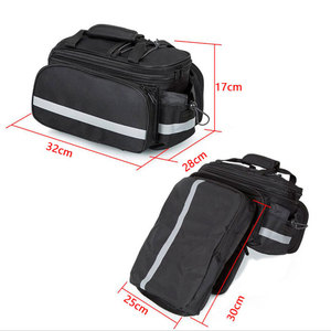 Accesorio de ciclismo, <span class=keywords><strong>bolsa</strong></span> de transporte mediana para bicicleta de montaña, <span class=keywords><strong>bolsa</strong></span> trasera de gran capacidad con cubierta para lluvia, <span class=keywords><strong>BOLSA</strong></span> PARA BICICLETA - Product Image 2