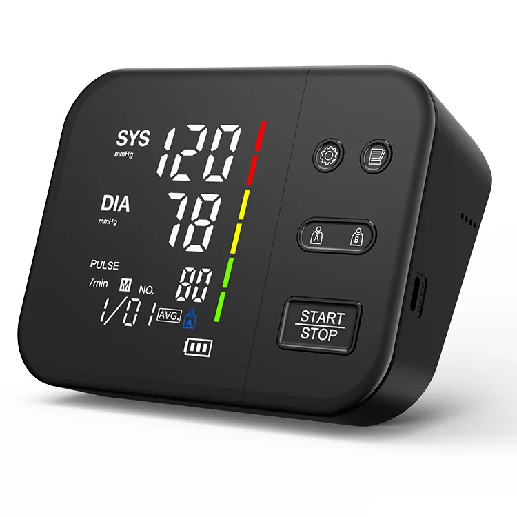 2023 New Model Black Large Screen Size Voice Report bp Machine Digital Blood Pressure Monitor