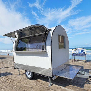 フードカート付きフードトレーラーミニフードトラッククラシックデザイン丸型フードカート - Product Image 5