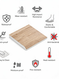 Autocollant de sol en PVC 80x80cm, auto-adhésif, pour cuisine, salle de bain, salon, décoration intérieure - Vente en gros usine - Product Image 4