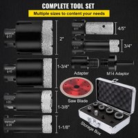 Kit polyvalent pour outils de perçage humide et à sec Hilti avec foret diamanté brasé pour verre, procédé de brasage sous vide