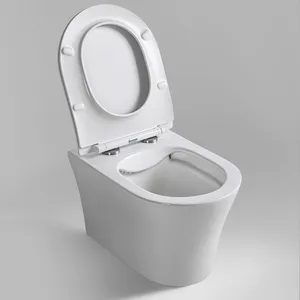 Creation Trend Factory Wholesale Bathroom Ceramic White Mounted Wall Hung Toilet For Customized