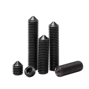Black Internal Hex Pointed Set Screws Metric DIN914 Grade 12.9 Carbon Steel Standard Thread For Industrial Use - Product Image 3