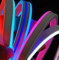 Ruban LED néon en silicone haute luminosité IP65 6x12mm DC12V avec télécommande USB, intensité réglable, pour décoration murale domestique, certifié CE
