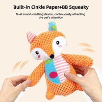 Jouets en peluche interactifs pour animaux de compagnie de différents types, écologiques, jouets à mâcher résistants et qui couinent pour chiens