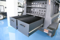 Remorque artisanale pliable légère 4x4 à double essieu haute capacité avec rangement arrière pour le camping en forêt, support OEM/ODM