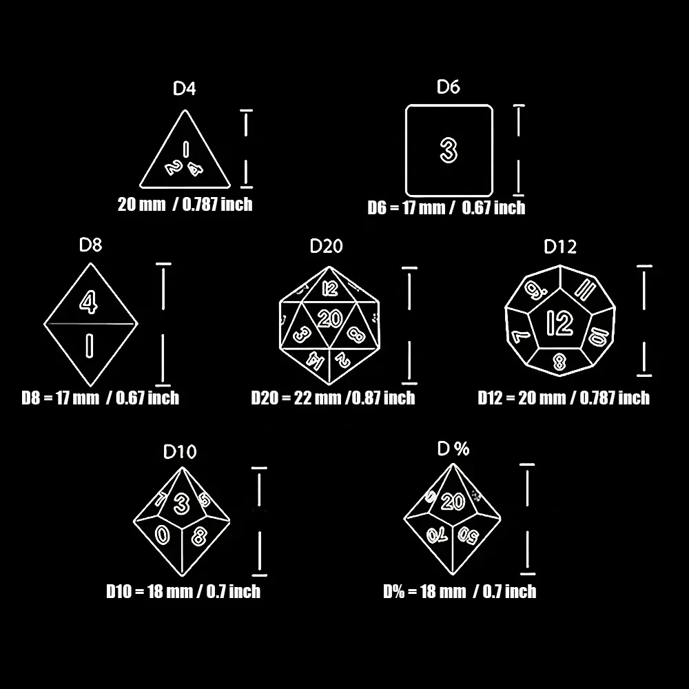 Dices özel Logo buzlu D4 D6 D8 D10 D12 D20 DND RPG taş Polyhedral kırmızı zar masa üstü oyun için setleri