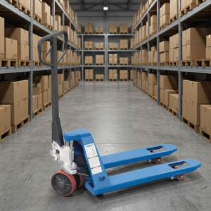 FERVI Manual Transpallet Equipment with 2500kg Capacity and Double Front Wheels for Efficient <b>Material</b> <b>Handling</b> - Product Image 2