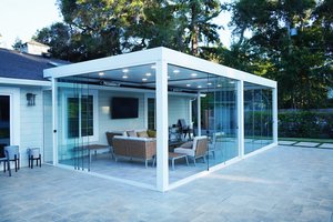 <span class=keywords><strong>Pergola</strong></span> de jardin d'<span class=keywords><strong>hiver</strong></span> de luxe avec portes coulissantes en verre, véranda en aluminium haut de gamme pour terrasse de toit haut de gamme - Product Image 6