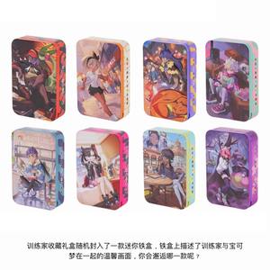 YQ Juguetes Porte-<span class=keywords><strong>cartes</strong></span> Pokémon, Classeur de <span class=keywords><strong>cartes</strong></span> à impression colorée, Boîte surprise, Boîte métallique Marnies Trainer, Nouveaux jeux de société - Product Image 4